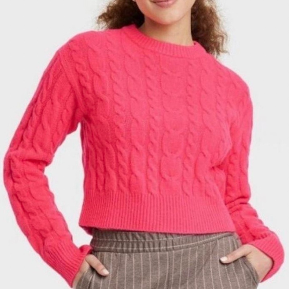 A New Day Pink Cable knit Sweater